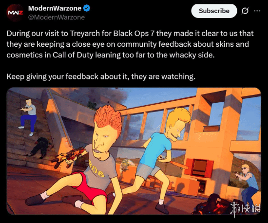动视公司暗示，《黑色行动7》将避免采用卡通化和夸张的联动皮肤设计。 


