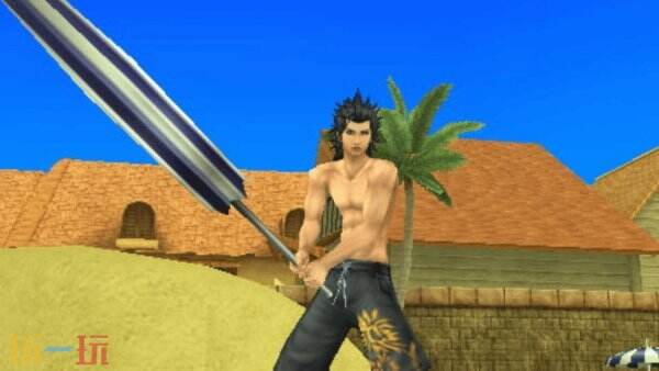 《最终幻想7：重制版》官方公开了一张关于克劳德泳装的设计原画