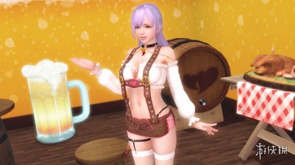 《死或生：沙滩排球》推出了全新湿身泳装，配备丰盈泡沫女仆造型！