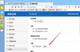 如何在傲游浏览器中修改默认的下载程序—调整傲游浏览器的下载工具设置