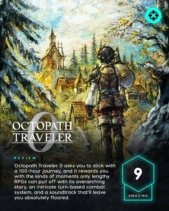 《八方旅人0》获得了IGN给予的9分：这是一段宏伟且令人感动的漫长探索之旅！