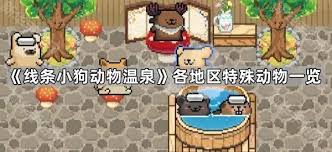 风行一时的线条小狗动物温泉场景都有哪些类型？这些温泉场景的具体内容包括哪些呢？

