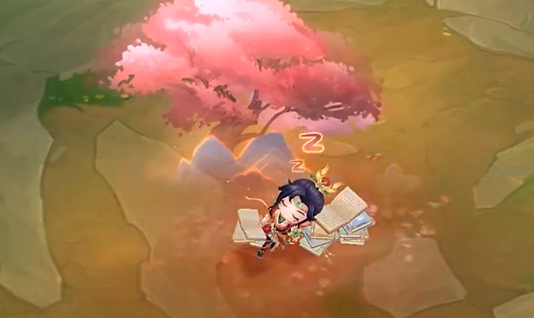 《金铲铲之战》中的梦回红楼贾宝玉与迷你伊泽瑞尔的特效与动作展示