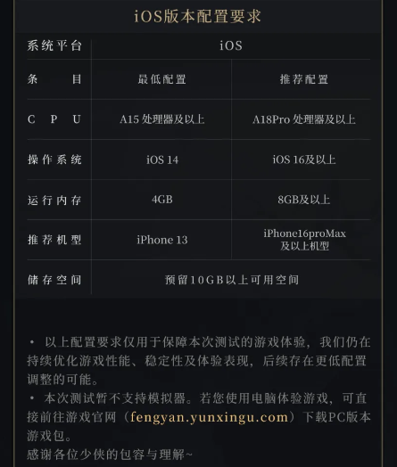 《烽烟》首次测试的下载指南及建议配置