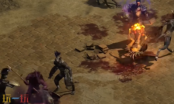 《暗黑破坏神2重制版》最新实机预告中，加入了全新可玩的「术士」职业，让玩家提前一睹其强大实力。
