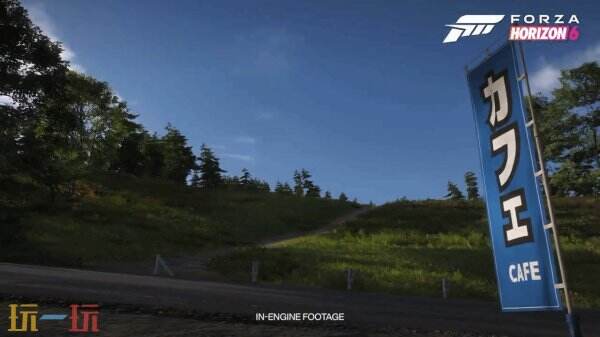 《极限竞速：地平线6》展示了令人惊叹的环境场景，特别是樱花道与山丘的美丽风光，让人流连忘返