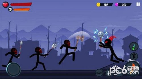 棍子战士影子战斗