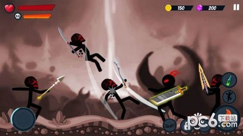 棍子战士影子战斗