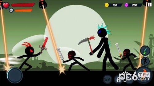 棍子战士影子战斗