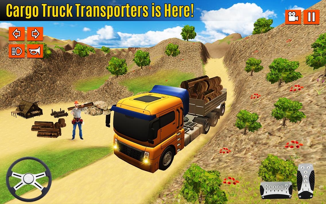 卡车司机上坡货物