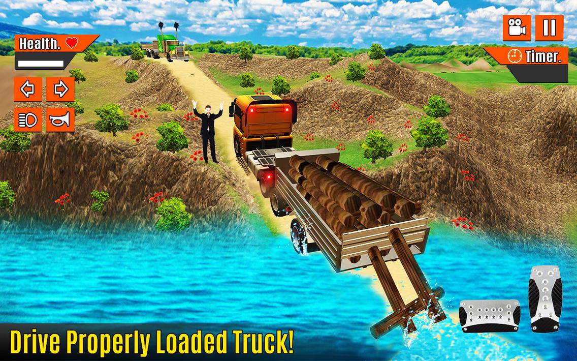 卡车司机上坡货物