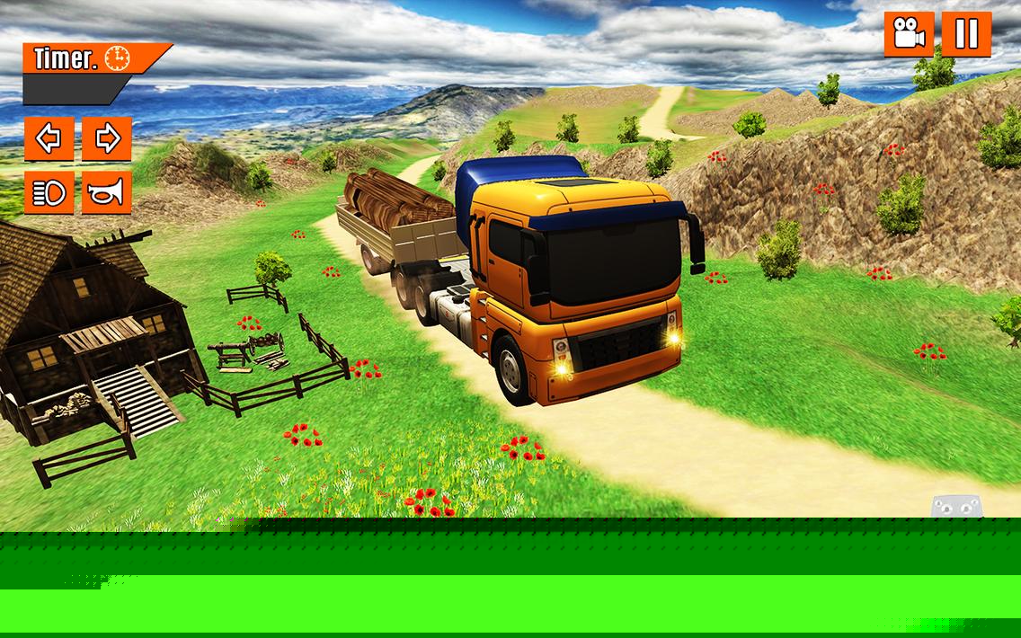 卡车司机上坡货物